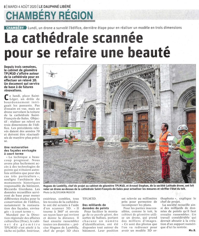 Article de presse Dauphiné Libéré du 04-08-2020